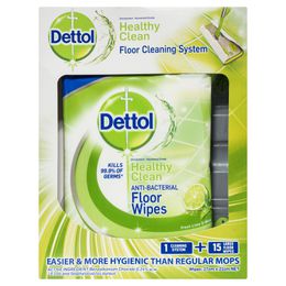 Dettol Antibacterial Floor Cleaning System + Large Floor Wipes